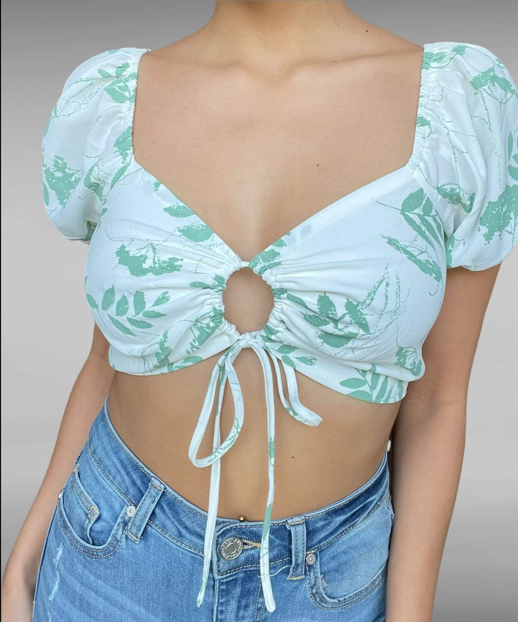 Puff Sleeve Crop Top