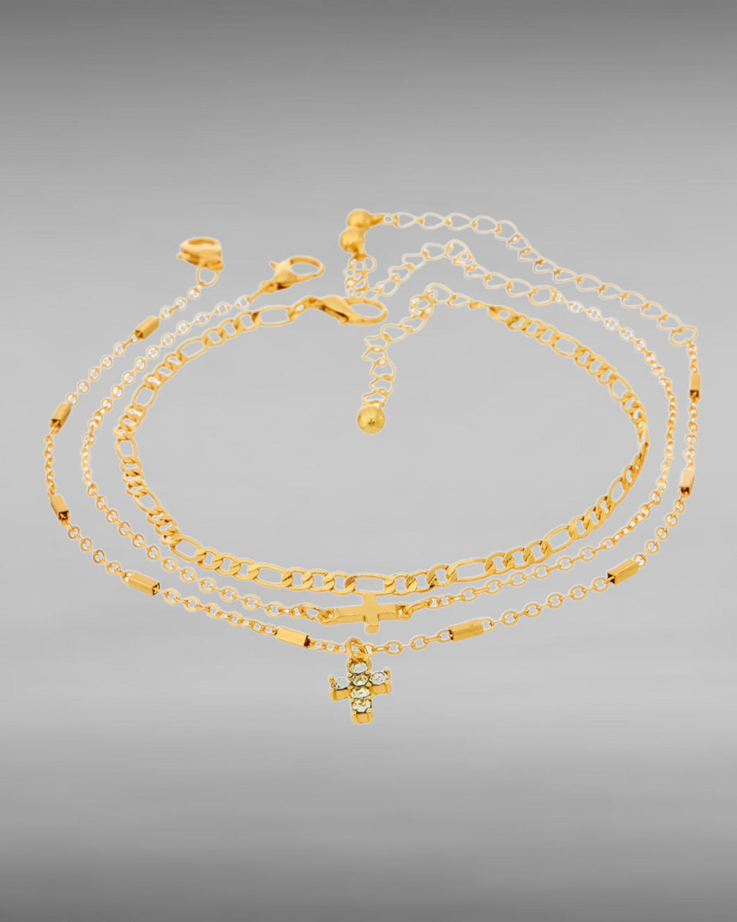 Cross Anklet Set