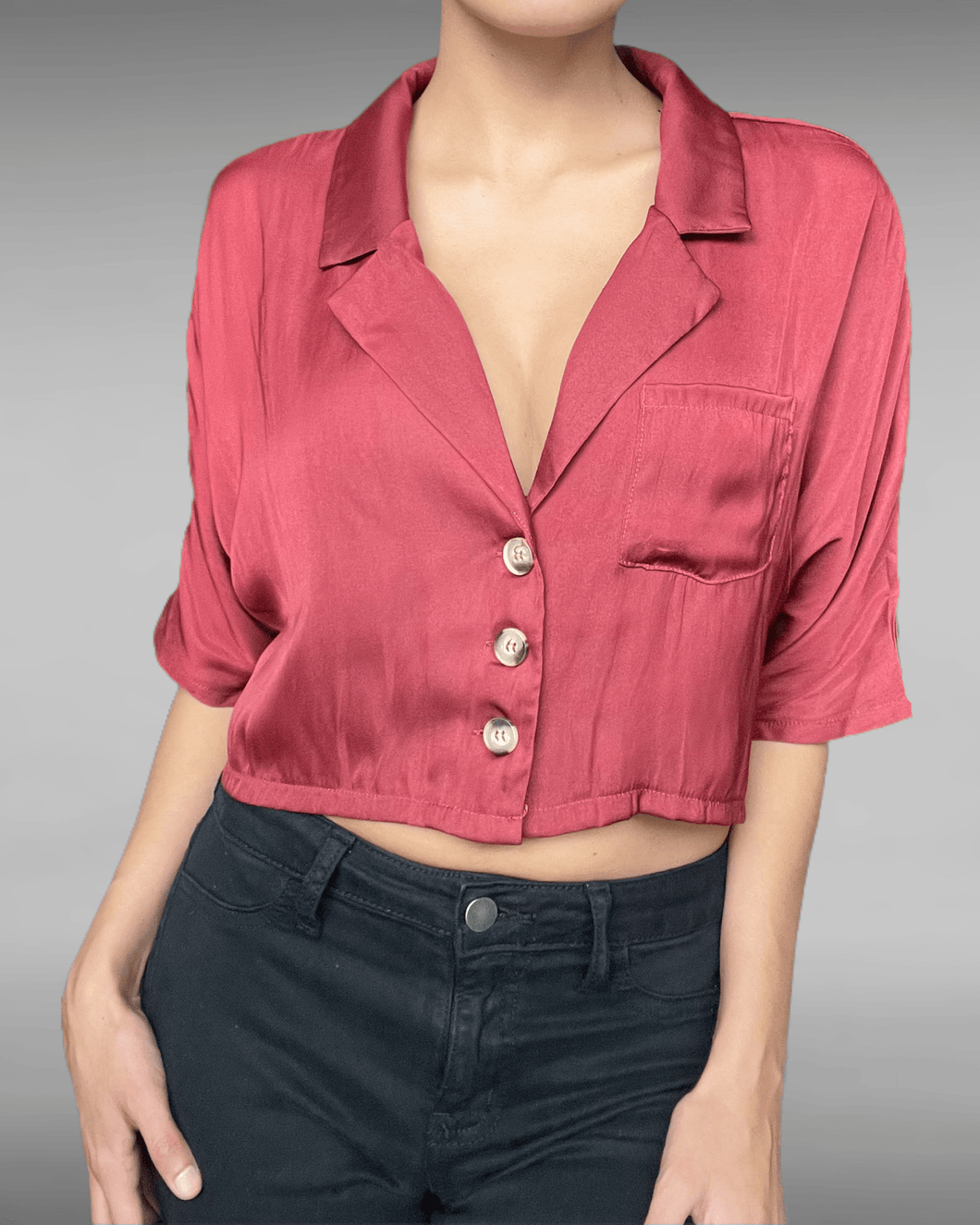 Marsala Crop Top