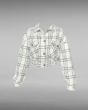 Load image into Gallery viewer, Plaid Cropped Jacket
