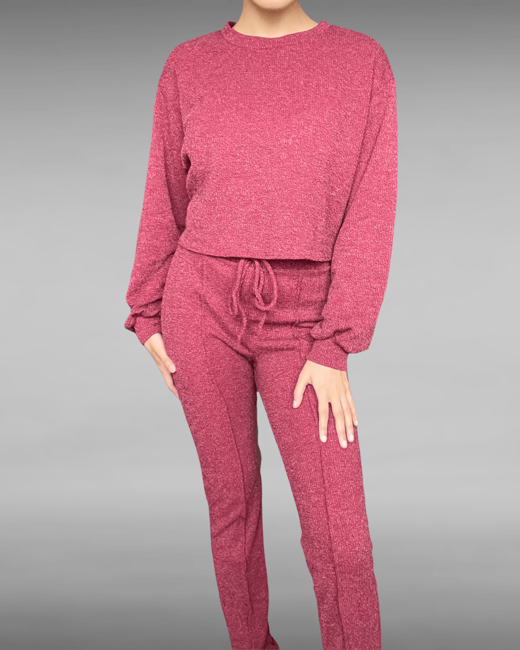 Ribbed Top and Jogger Pants Set