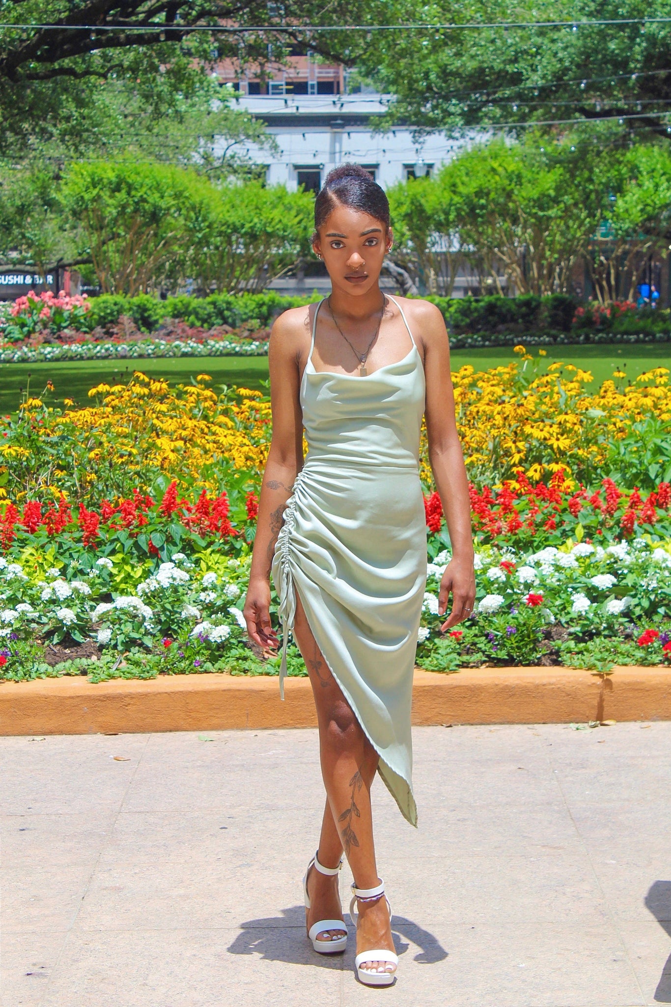 ralia satin dress RALPH LAUREN COLLECTION Aniyah belted silk-satin midi wrap dress