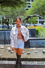 Load image into Gallery viewer, Plaid Cropped Jacket
